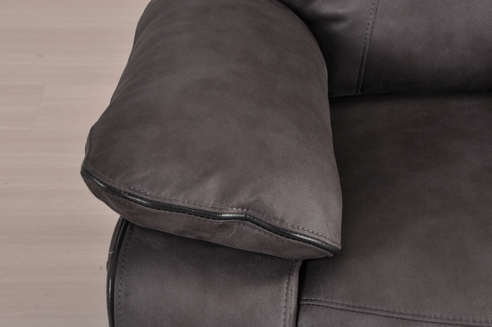 Foster Grey Fabric Electric Recliner 2+2 Seater Sofa Set