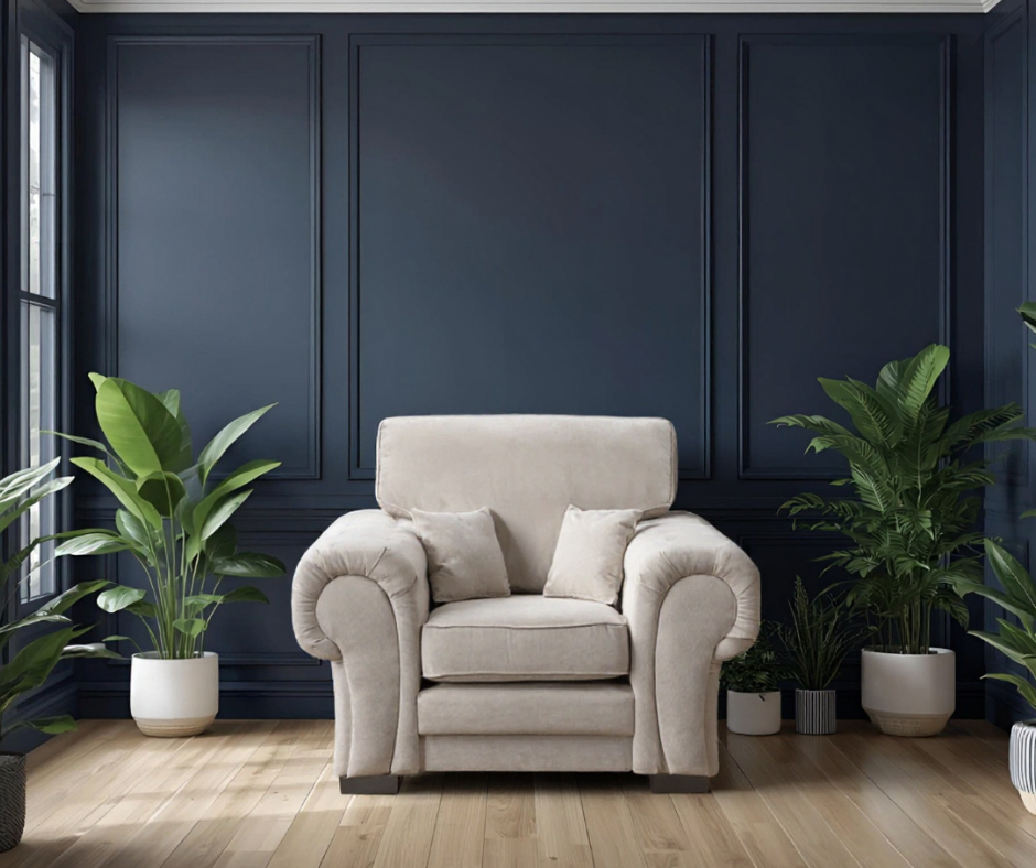 Verona High Back Cream Fabric 3+1+1 Seater Sofa Set