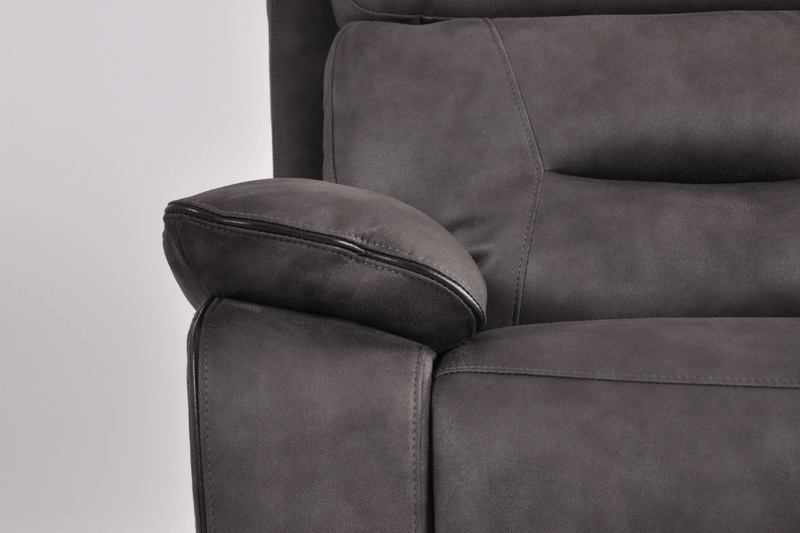 Foster Dark Grey Fabric Electric Recliner 3+2 Seater Sofa Set - Furniture Instore