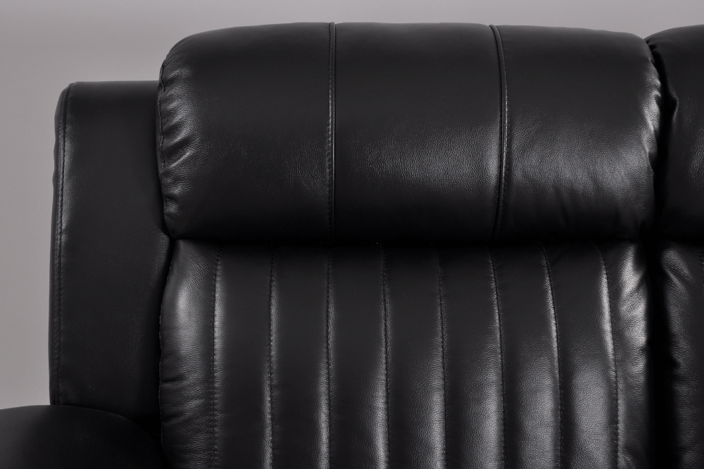 Cidliano Genuine Leather Black Electric Power Recliner 3+2 Seater Sofa Set - Furniture Instore