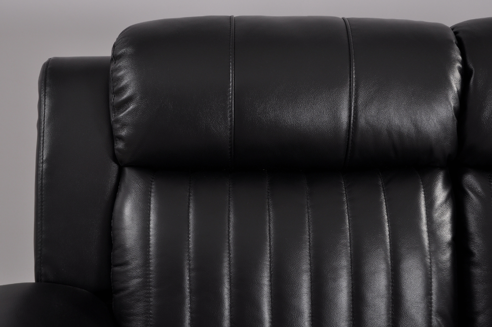 Cidliano Genuine Leather Black Electric Power Recliner 2+2 Seater Sofa  Set