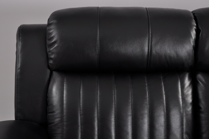 Cidliano Genuine Leather Black Electric Power Recliner 2+2 Seater Sofa  Set