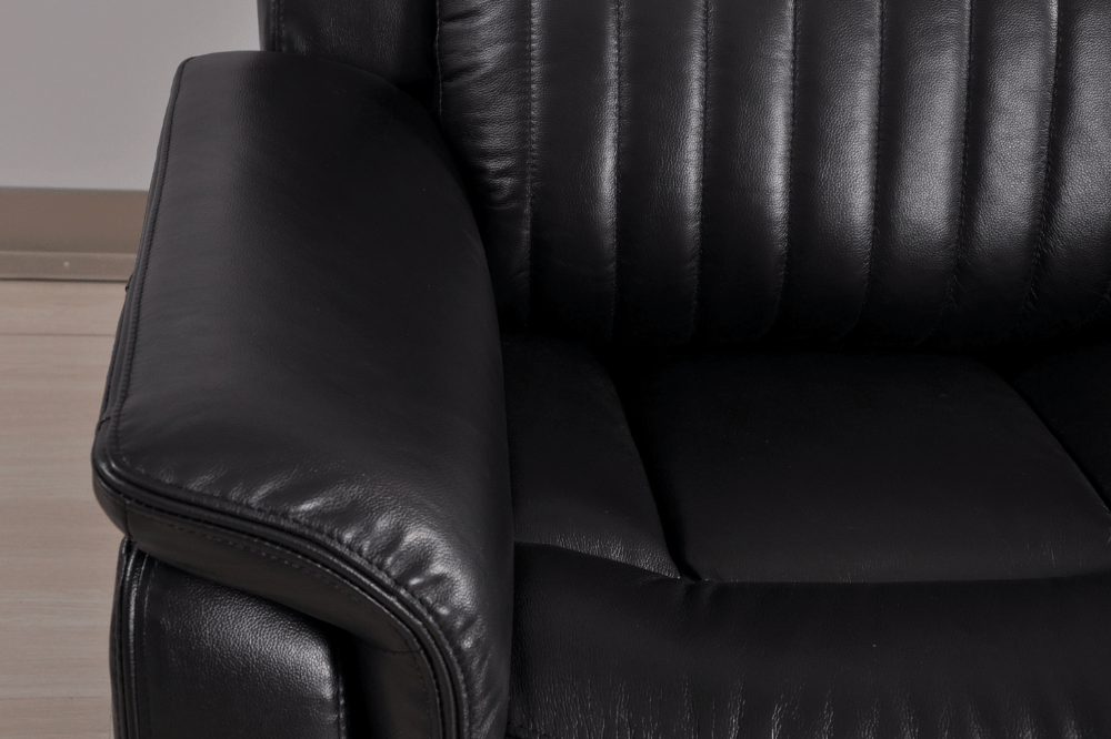 Cidliano Genuine Leather Black Electric Power Recliner 3+2 Seater Sofa Set - Furniture Instore