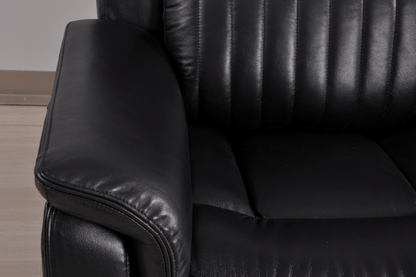 Cidliano Genuine Leather Black Electric Power Recliner 3+3 Seater Sofa Set - Furniture Instore
