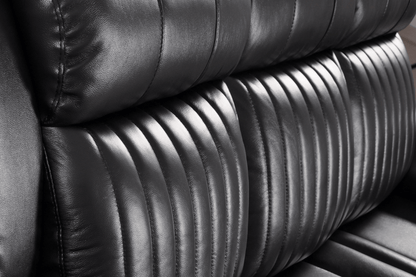 Cidliano Genuine Leather Black Electric Power Recliner 3+2 Seater Sofa Set - Furniture Instore