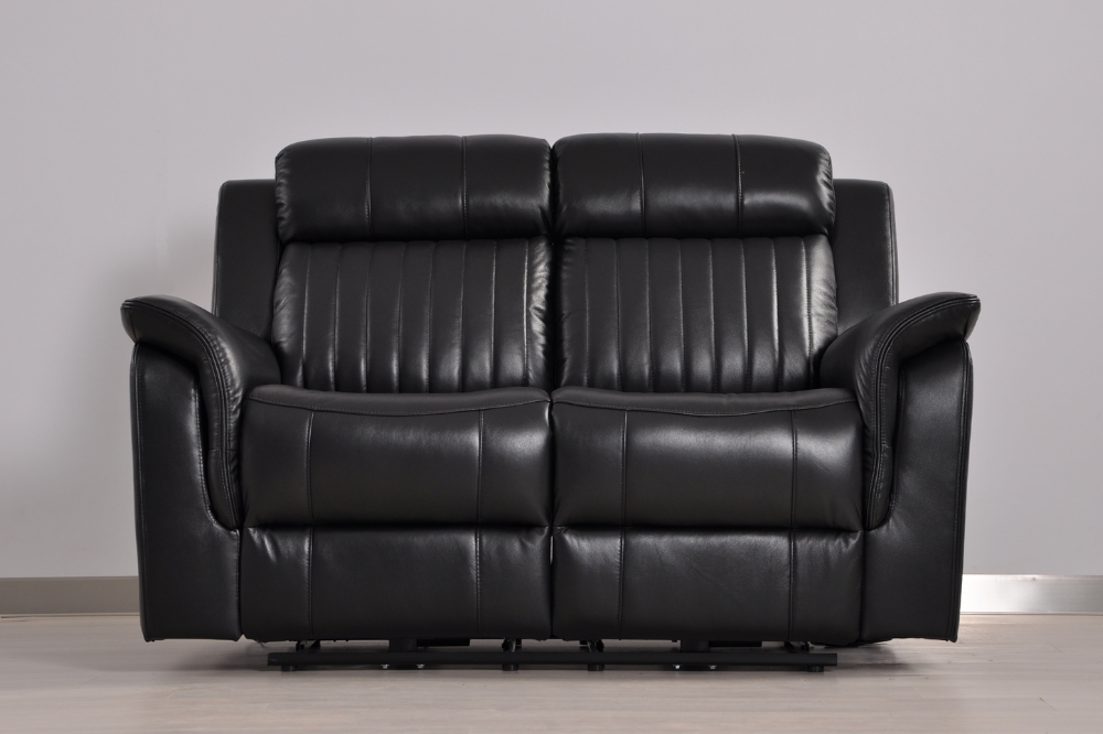 Cidliano Genuine Leather Black Electric Power Recliner 2+2 Seater Sofa  Set