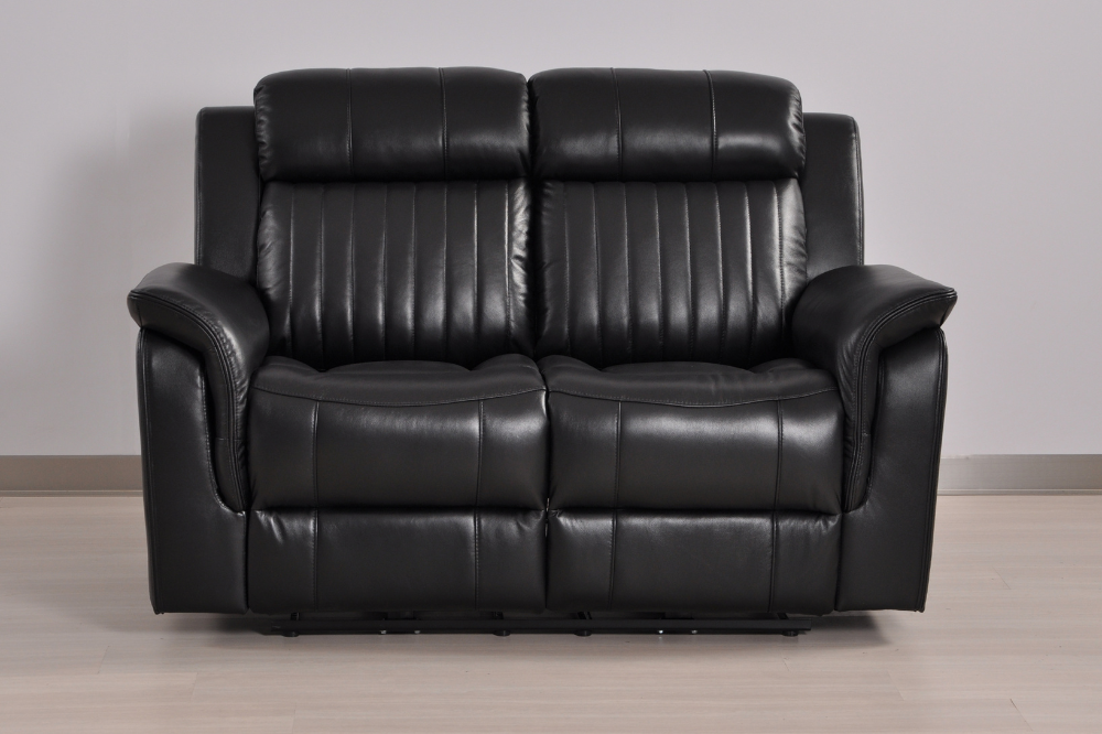 Cidliano Genuine Leather Black Electric Power Recliner 2+2 Seater Sofa  Set