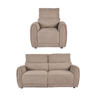 Carlisle Fabric Brown 3+1 Seater Sofa Set