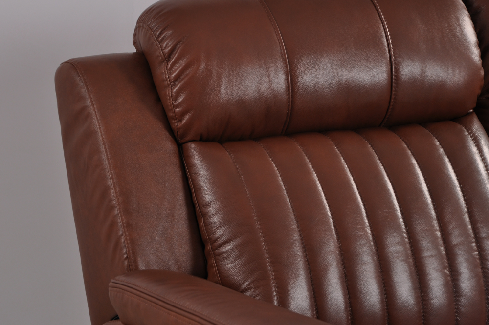 Cidliano Genuine Leather Tan Electric Power Recliner 2+2 Seater Sofa Set