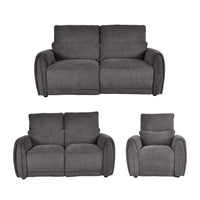 Carlisle Charcoal Fabric 3+2+1 Seater Sofa Set