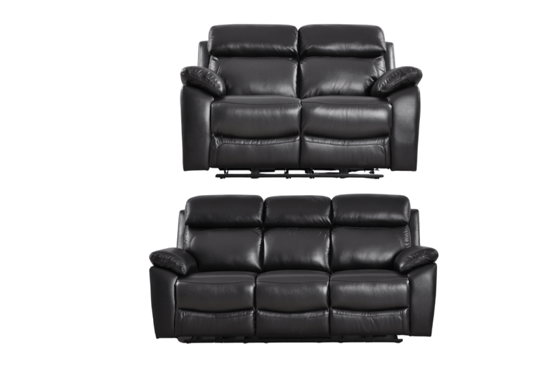 Dandrea Genuine Leather Black Electric Power Recliner 3+2 Seater Sofa Set - Furniture Instore