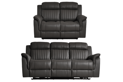 Cidliano Genuine Leather Grey Electric Power Recliner 3+2 Seater Sofa Set