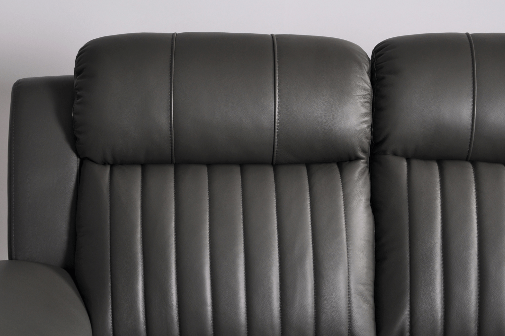 Cidliano Genuine Leather Grey Electric Power Recliner 2+1 Seater Sofa Set - Furniture Instore
