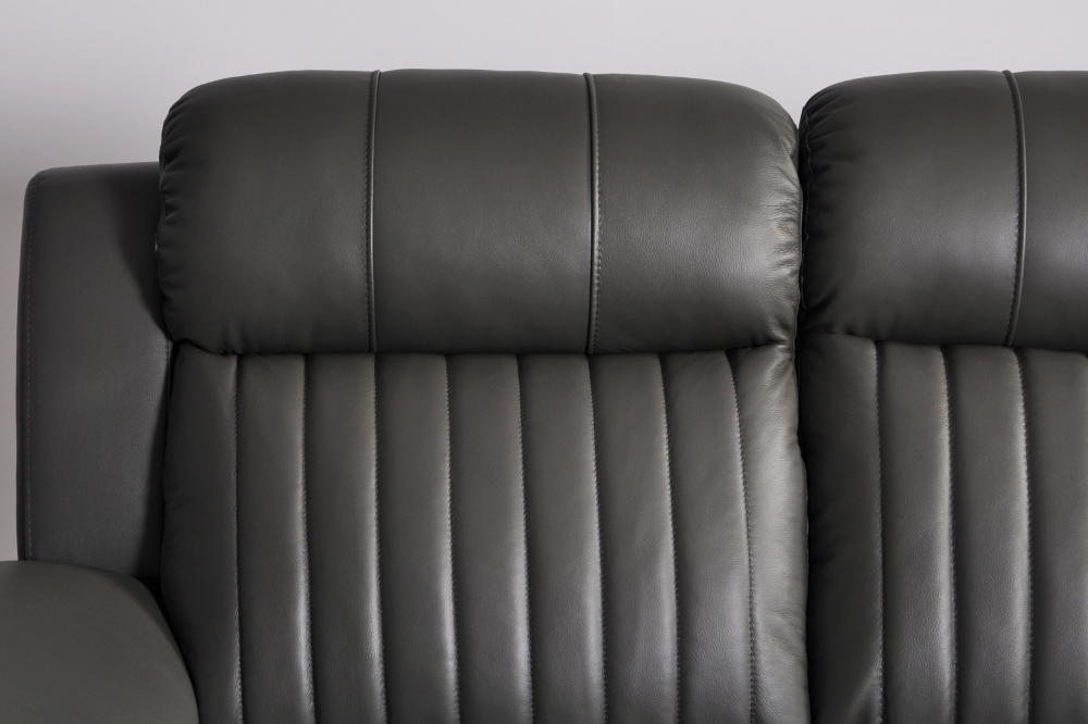 Cidliano Genuine Leather Grey Electric Power Recliner 2+2 Seater Sofa Set