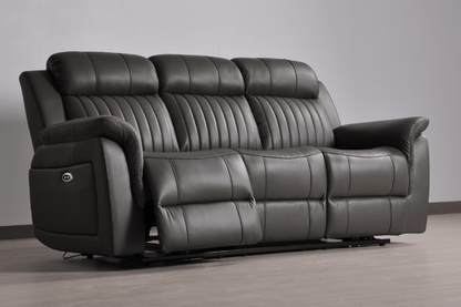 Cidliano Genuine Leather Grey Electric Power Recliner 3+2 Seater Sofa Set - Furniture Instore