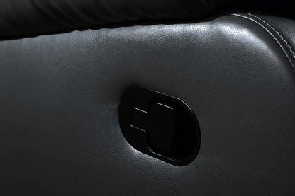 Valencia Black Leather Manual Recliner 2+2 Seater Sofa Set