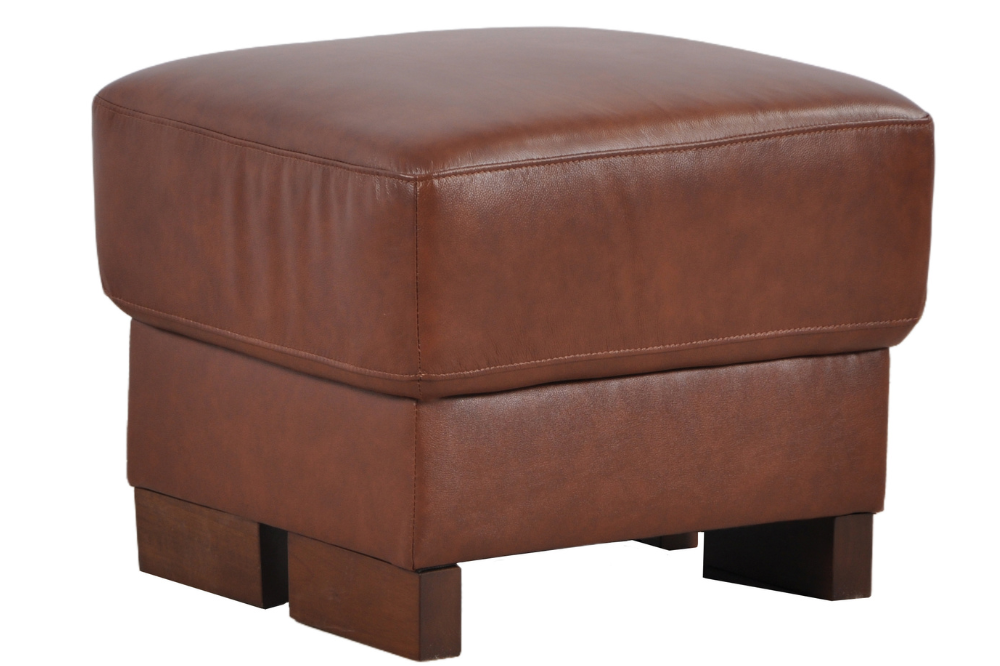 Dalmore Genuine Leather Tan Footstool