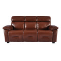 Rivello Genuine Leather Tan 3 Seater Sofa