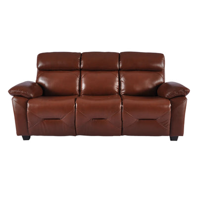 Rivello Genuine Leather Tan 3 Seater Sofa