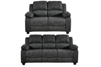 Valerie Charcoal Fabric 3+2 Seater Sofa Set