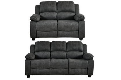 Valerie Charcoal Fabric 3+2 Seater Sofa Set