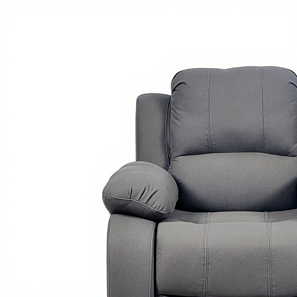 Valerie Grey Leather 3 Seater Sofa