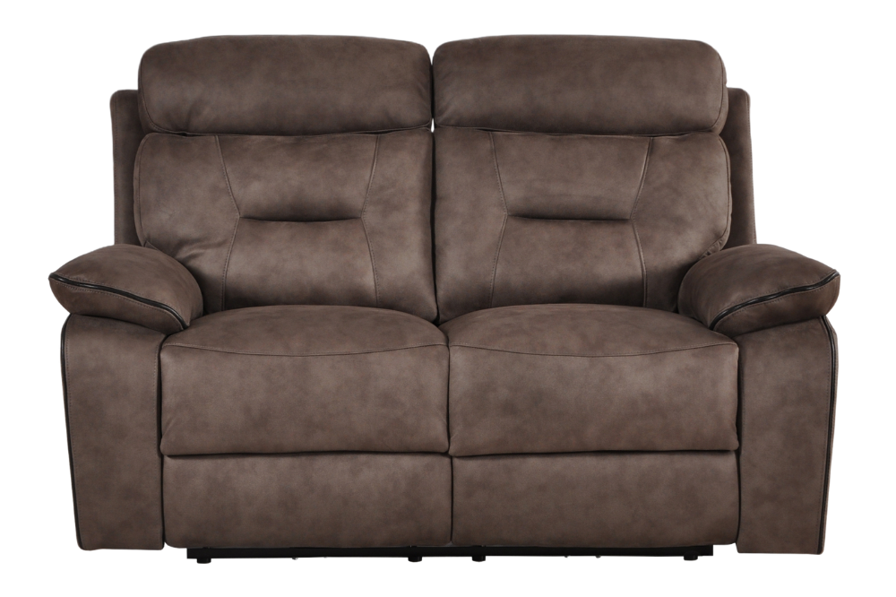 Foster Brown Fabric Electric Recliner 2+2 Seater Sofa Set