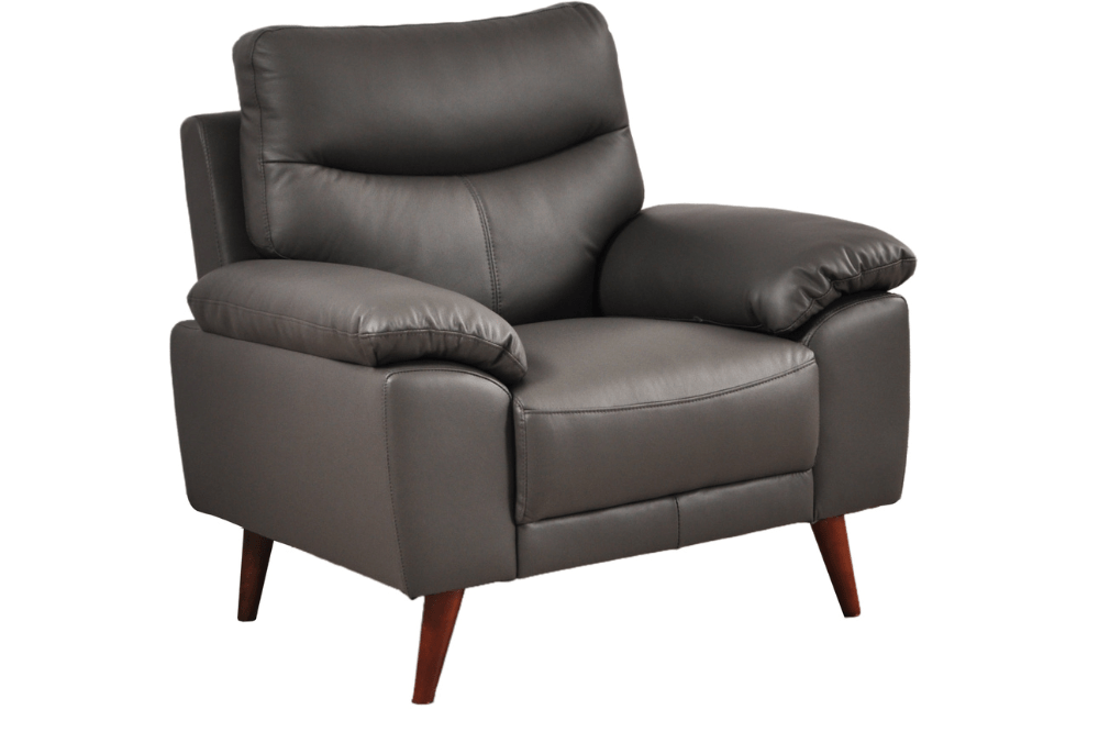 Vantage Genuine Leather Grey 3+1+1 Seater Sofa Set - Furniture Instore