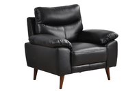 Vantage Genuine Leather Black 3+1+1 Seater Sofa Set - Furniture Instore