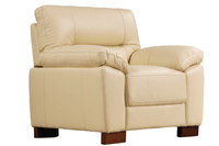 Dalmore Genuine Leather Cream 3+1+1 Seater Sofa Set - Furniture Instore
