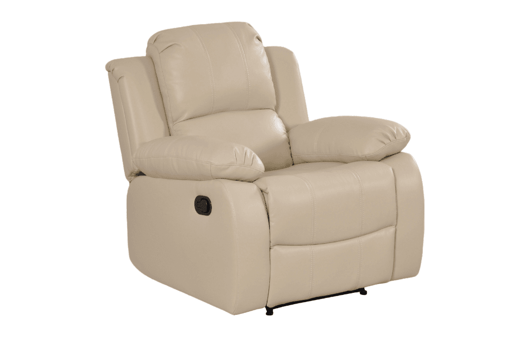 Valencia Cream Leather Manual Recliner 3+1+1 Seater Sofa Set