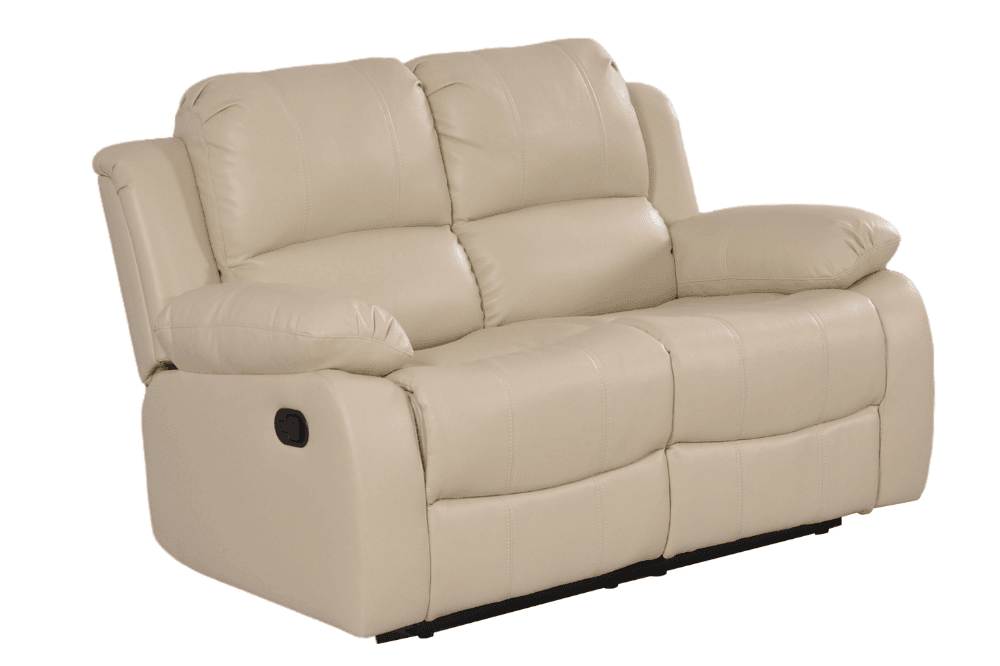 Valencia Cream Leather Manual Recliner 2+2 Seater Sofa Set