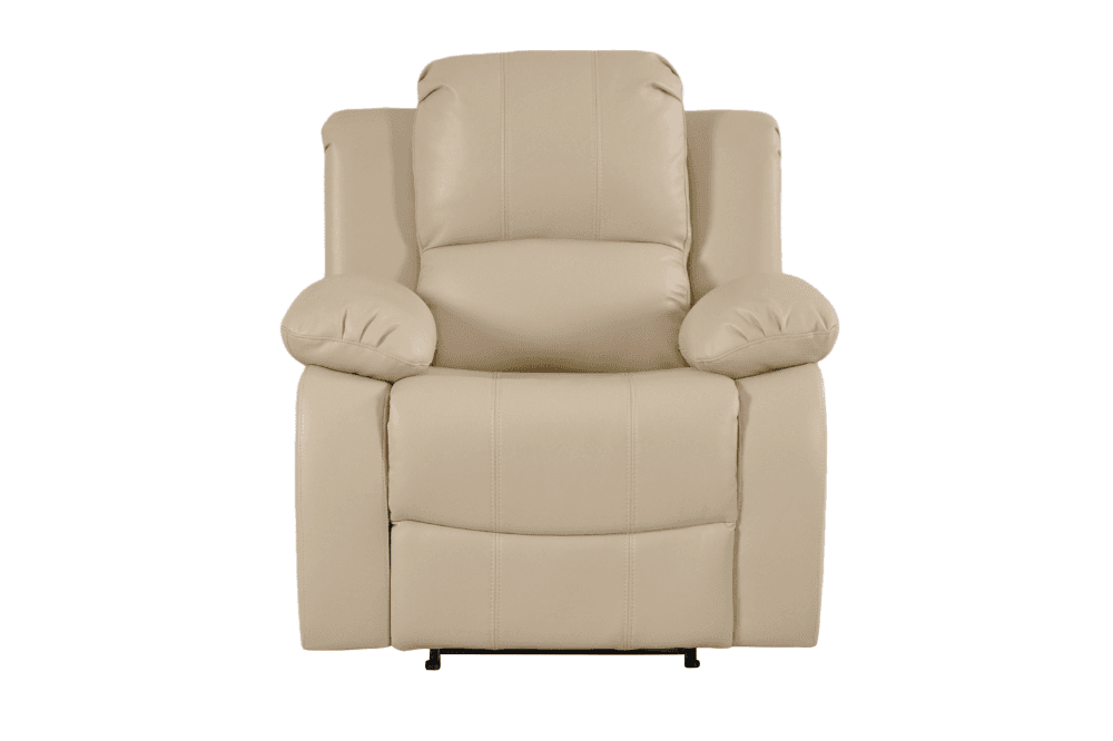 Valencia Cream Leather Manual Recliner 3+1+1 Seater Sofa Set
