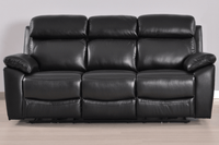 Dandrea Genuine Leather Black Electric Power Recliner 3+3 Seater Sofa Set - Furniture Instore