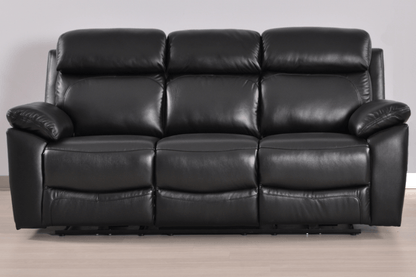 Dandrea Genuine Leather Black Electric Power Recliner 3+3 Seater Sofa Set - Furniture Instore