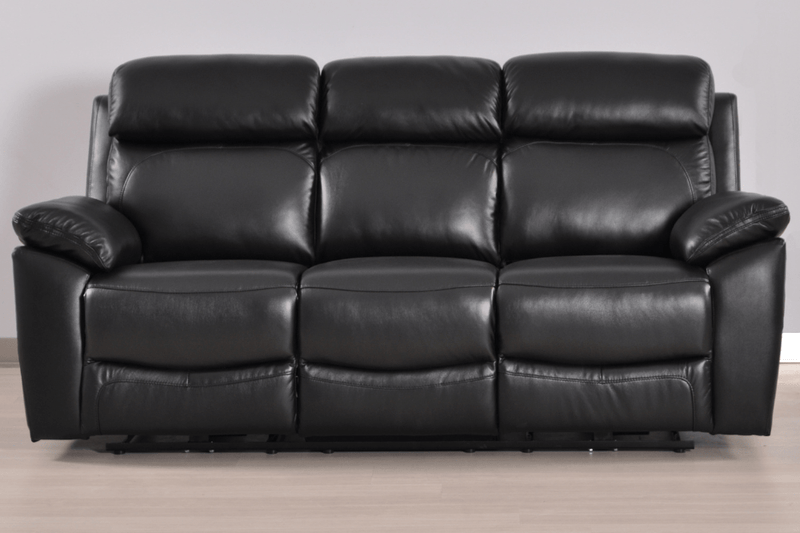 Dandrea Genuine Leather Black Electric Power Recliner 3+3 Seater Sofa Set - Furniture Instore