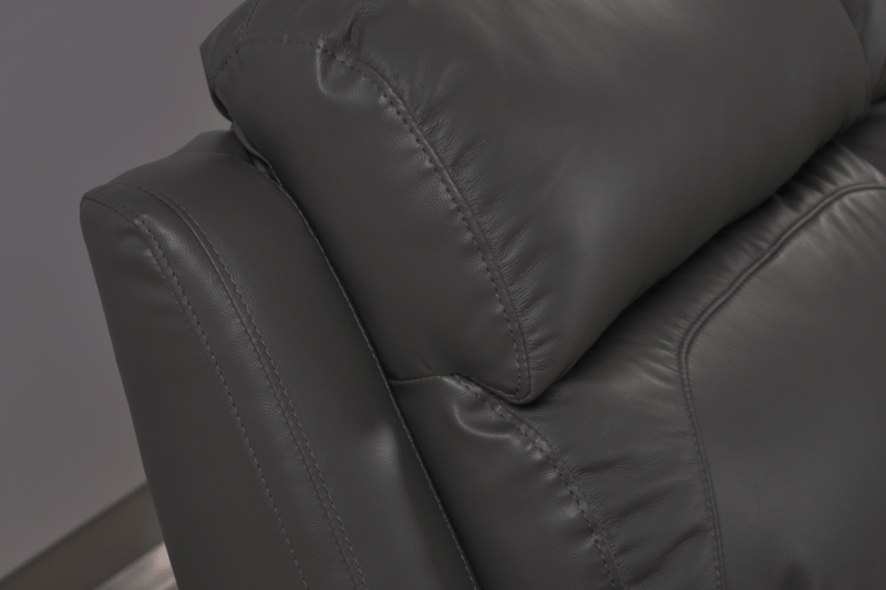 Dandrea Genuine Leather Grey Electric Power Recliner 2+1 Seater Sofa Set - Furniture Instore