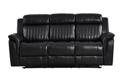Cidliano Genuine Leather Black Electric Power Recliner 3+2 Seater Sofa Set - Furniture Instore