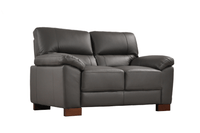 Dalmore Genuine Leather Grey 2+2 Seater Sofa Set - Furniture Instore