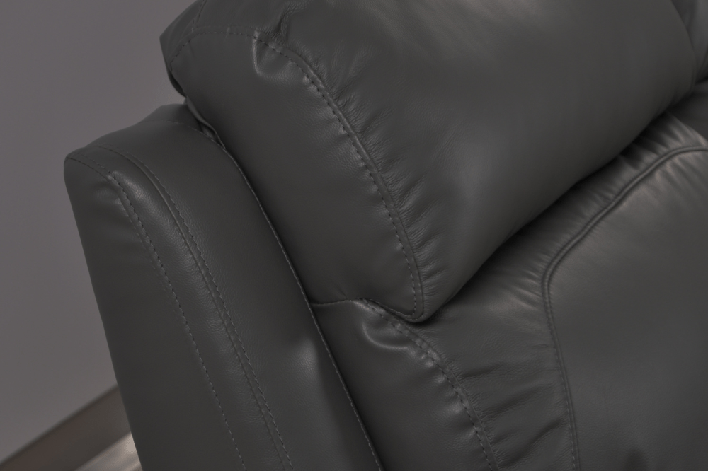 Dandrea Genuine Leather Grey Electric Power Recliner 3+1+1 Seater Sofa Set - Furniture Instore
