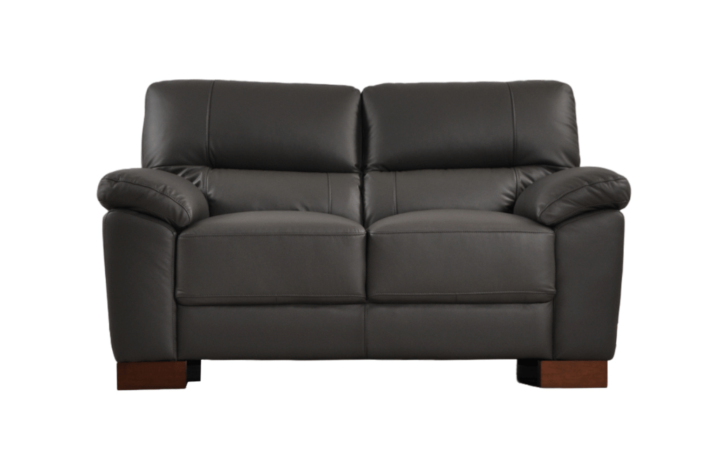 Dalmore Genuine Leather Grey 2+2 Seater Sofa Set - Furniture Instore