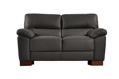 Dalmore Genuine Leather Grey 2+2 Seater Sofa Set - Furniture Instore