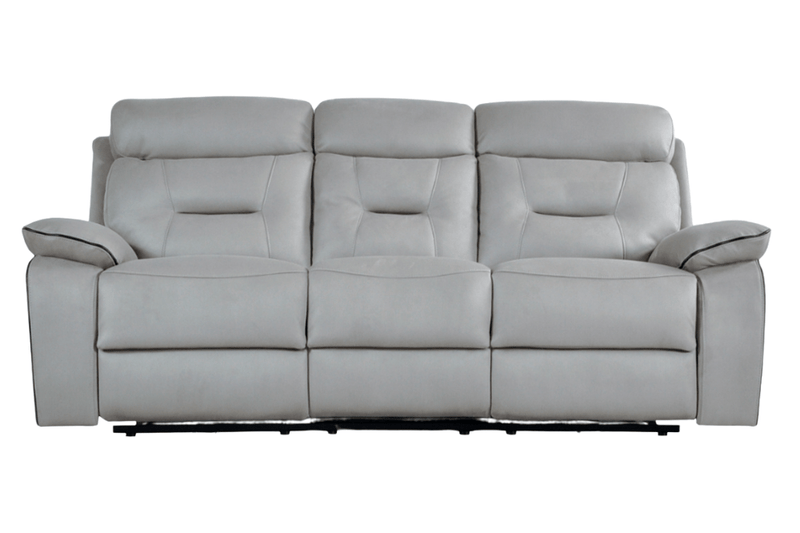 Foster Light Grey Fabric Electric Recliner 3+1 Seater Sofa Set - Furniture Instore