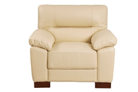 Dalmore Genuine Leather Cream 2+1 Seater Sofa Set - Furniture Instore