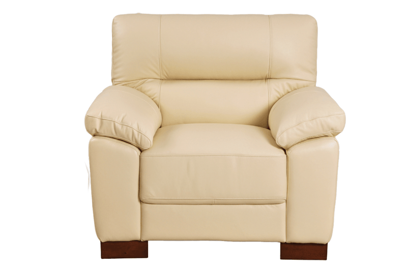 Dalmore Genuine Leather Cream 3+1+1 Seater Sofa Set - Furniture Instore