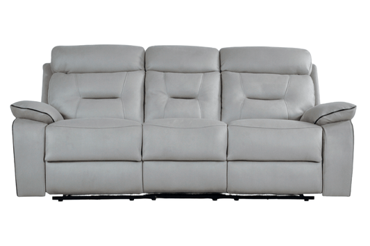 Foster Light Grey Fabric Electric Recliner 3+2 Seater Sofa Set - Furniture Instore