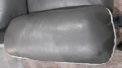 Outlet Holden Grey Leather Aire 2 Seater Sofa