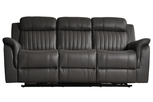 Cidliano Genuine Leather Grey Electric Power Recliner 3+3 Seater Sofa Set - Furniture Instore