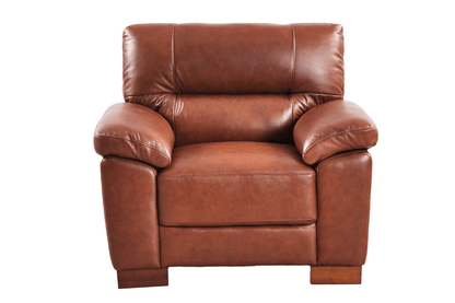 Dalmore Genuine Leather Tan 3+1 Seater Sofa Set - Furniture Instore