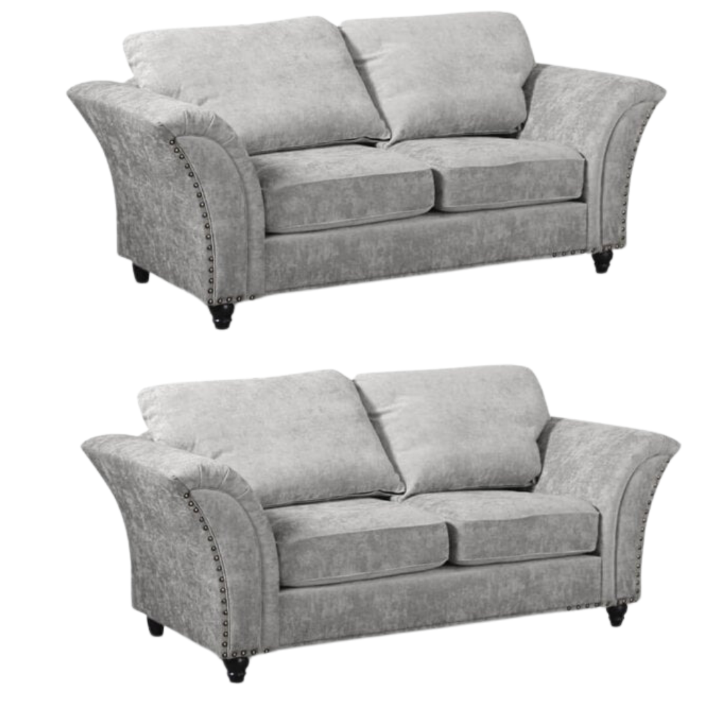 Canterbury Truffle Fabric 2+2 Seater Sofa Set